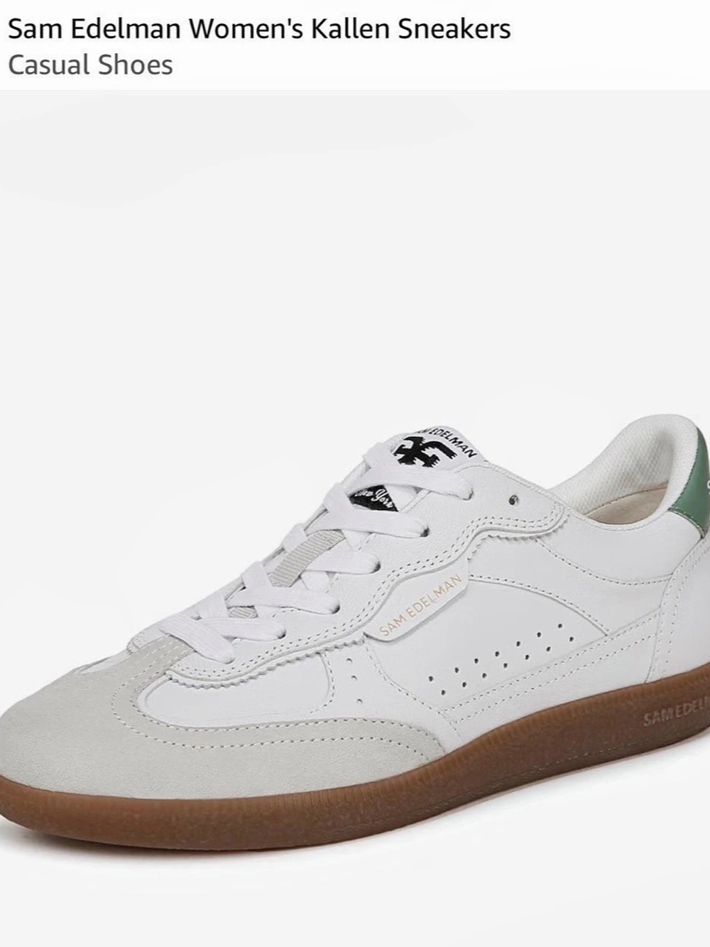 Sam Edelman Kallen Sneaker Women's Sneakers in White & Green